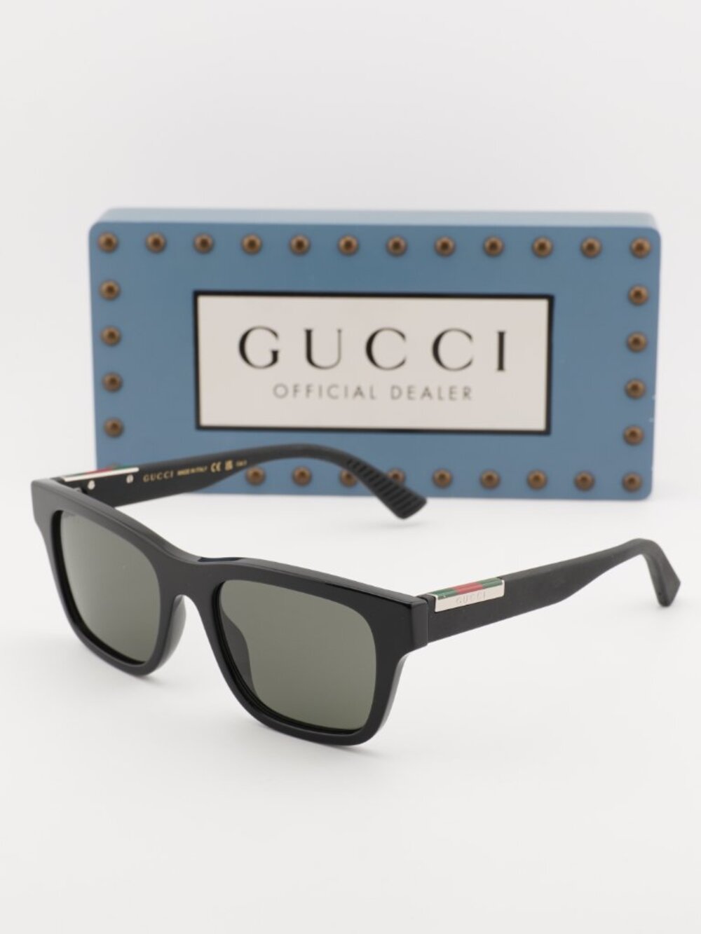 Gucci GG2089S 001 Square Sunglasses - Black\Grey
